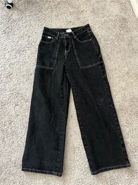 Ragged Baggy Black Women's Jeans